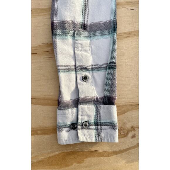 Prana Casual Long Sleeve Button Down Shirt Chest Pocket Men's Plaid Sz Small SML - Picture 4 of 7